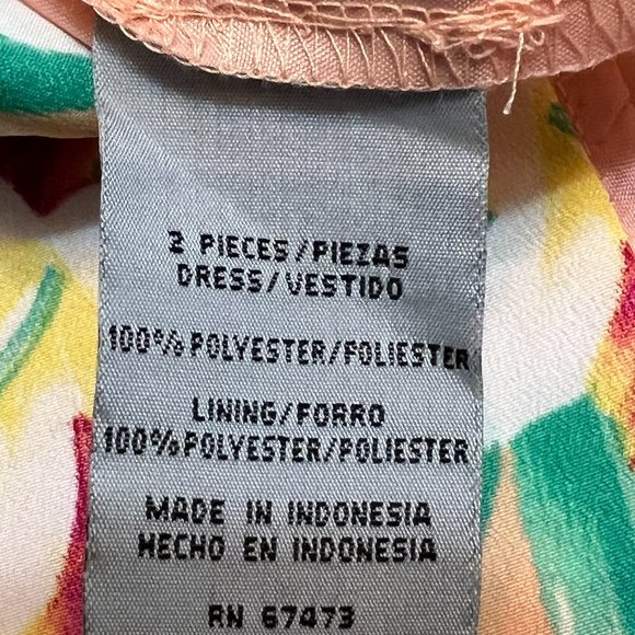 Danny & Nicole Dress 16 Plus Multicolor Tribal Sleeveless Sheath Lined Boho - Picture 7 of 12